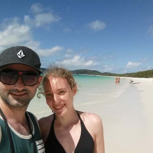 Daniel and Briony on holiday